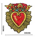 Crown Sequin Heart Iron On Patch Decoration Mot...