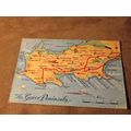 Valentines Postcard - The Gower / Glamorgan Map...