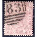 sg141 21/2d rosy mauve plate 8 fine used (A D) (U106)
