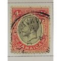 Jamaica KGV 1913 4d Black Red Yellow Used SG 63...