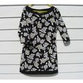Womens Black White Dress Medium 36 Chest White ...