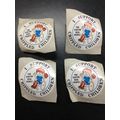 Set of 4 stickers "I Support Crippled Children"...