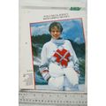 Woman's pattern 183 polo neck jersey with simpl...