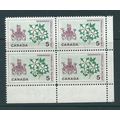 canada sg548 sg 548 flowers mnh block of 4