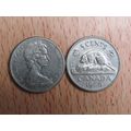 1966 Queen Elizabeth ll 5 Cents Canada Coin