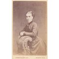 VICT. CDV PHOTO , LADY LEANING ON CHAIR.EARRING...