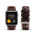 Oil Wax Retro Cowhide Strap Watchband, For Appl...