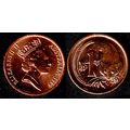 Australia One Cent 1989 Used. Coin Possum Queen...