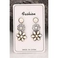 White 3 Pairs Western Turquoise Stud Earrings
