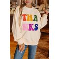Apricot THANKS Chenille Embroidered Drop Should...