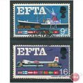 GB stamps 1967 used Set - SG 715-716 - EFTA