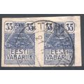 Estonia 1919 - SG9 x2 - 35p blue "Seagull" impe...