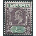 St Lucia 1902 SG58 1/2d Dull Purple & Green Mou...