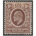 East Africa & Uganda Prot 1907 SG34 1c Brown Wm...
