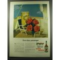 1949 Four Roses bourbon Ad - First-class passenger