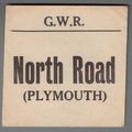 GREAT WESTERN RAILWAY LUGGAGE LABEL - NORTH ROA...