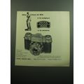 1957 Zeiss Ikon Contaflex Camera Ad - What Venus de Milo is to sculpture