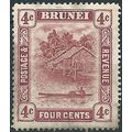 Brunei 1912 SG39 4c Claret Mounted Mint.....