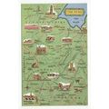 The Fens Map Postcard 128