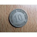 1900g 10 Pfennig Germany Empire Coin