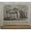 1861 engraving & article The New Metropolitan T...