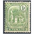 St Vincent 1910 SG102 1/2d Green Light Mounted ...