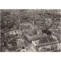 B&W Photo Postcard Aerial View Theatre & Hotel ...