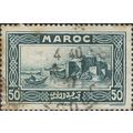 MOROCCO, Rabat Kasbah, blue 1933, 50c, #2