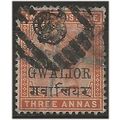 Gwalior (ICS) 1889 SG25 3a Brown-Orange Good Us...