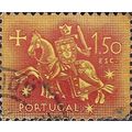 PORTUGAL, King Dinis, horseback, orange 1953, 1...