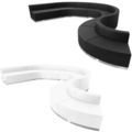 Black White Leather* 9 Pc 'Wave' L- Sectional R...