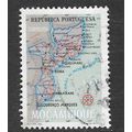 MOZAMBIQUE PORTUGUESE 1954 MAP 0.50e USED