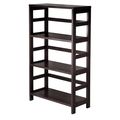 Wide 3-Shelf Modern Shelving Unit in Espresso W...