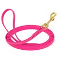 Dog Pet Leash Passionfruit Pink w/ Brass Hardwa...