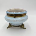 Victorian opaline Capitol Washington painted va...
