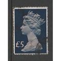 GREAT BRITAIN 1977 SG 1028 £5 SALMON AND CHALKY...