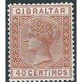 Gibraltar 1889 SG27 40c Orange-Brown Mounted Mi...