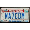 1990 MONTANA Amateur Radio License Plate #WA7CDM