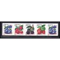 3302-3305 33c Fruit Berries Very Fine MNH PNC B...