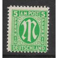 GERMANY BRITISH AMERICAN ZONE 1945 -46 5pf GREE...