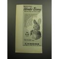 1957 G. Schirmer Musical Wonder Bunny Advertise...