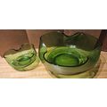 Vintage Anchor Hocking Dark Green Folded Glass ...