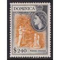 Dominica QEII 1954-62 $2.40 Yellow-Orange Black...