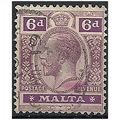 Malta 1914 SG80 6d Dull & Bright Purple Fine Us...