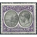 Dominica 1923 SG72 1d Black & Bright Violet Mou...