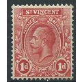 St Vincent 1921 SG132 1d Carmine Mounted Mint ....