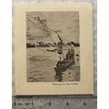 Vintage: Christmas card - Fishing in the Volta