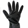 Heavy Duty Black Natural Latex Rubber Gloves No...