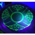 Stolzle Uranium Glass Art Deco Plate / Shallow ...