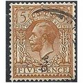 1924 SG425 5d Yellow-Brown Wmk Block Cypher Fin...